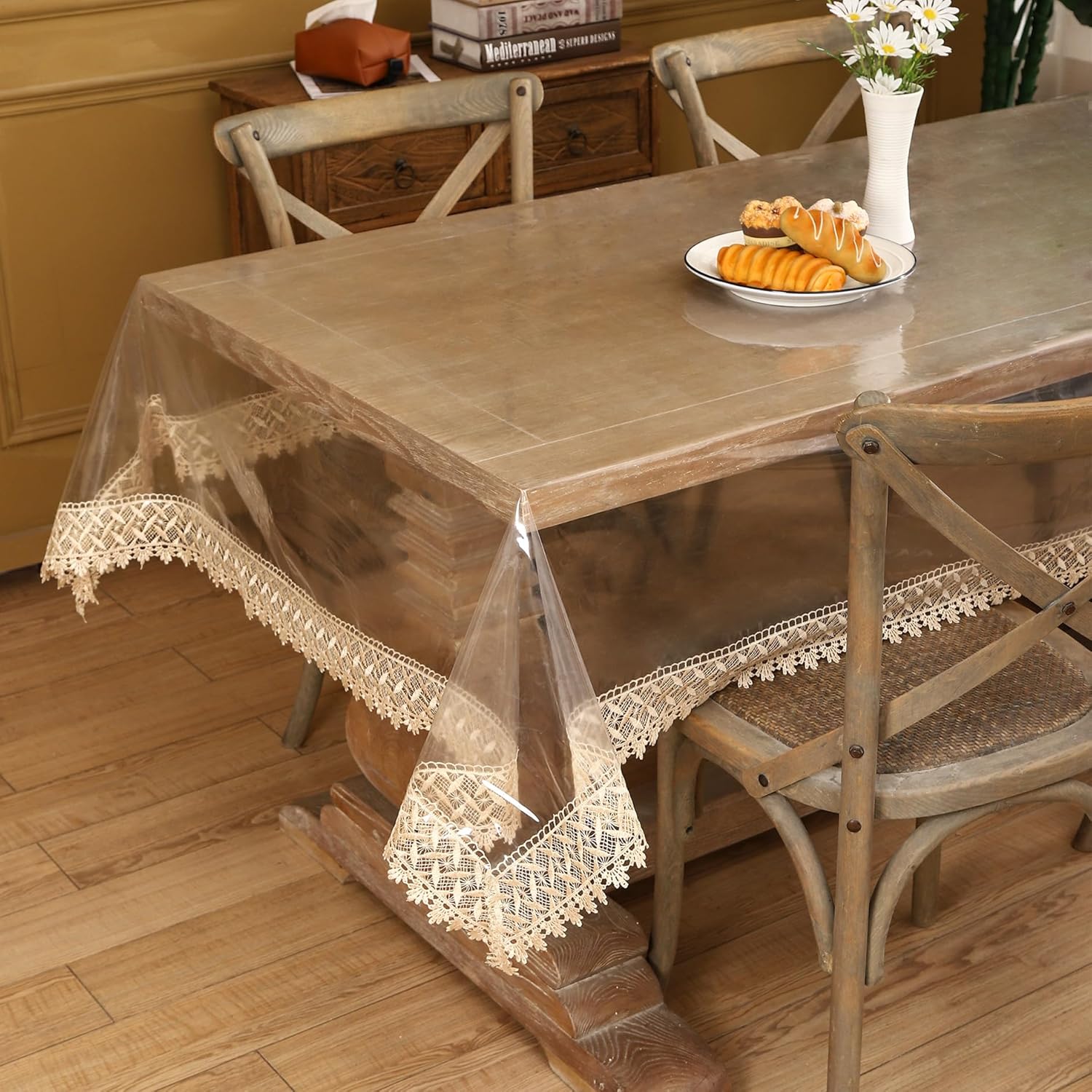 Clear Vinyl Tablecloth Protector - Image 3
