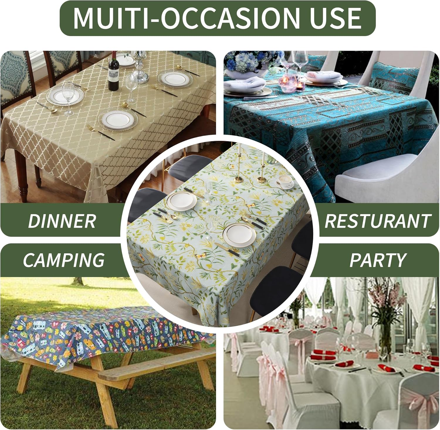 Waterproof Wipe-Clean Tablecloth - Image 4