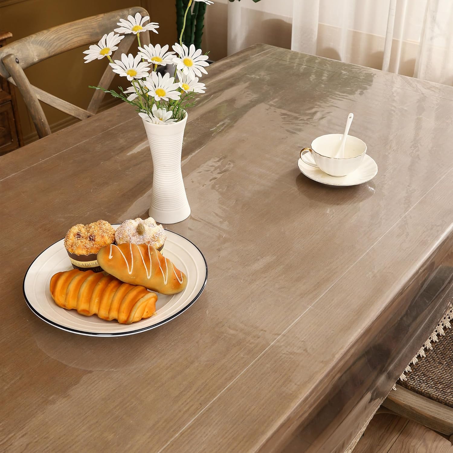 Clear Vinyl Tablecloth Protector - Image 4