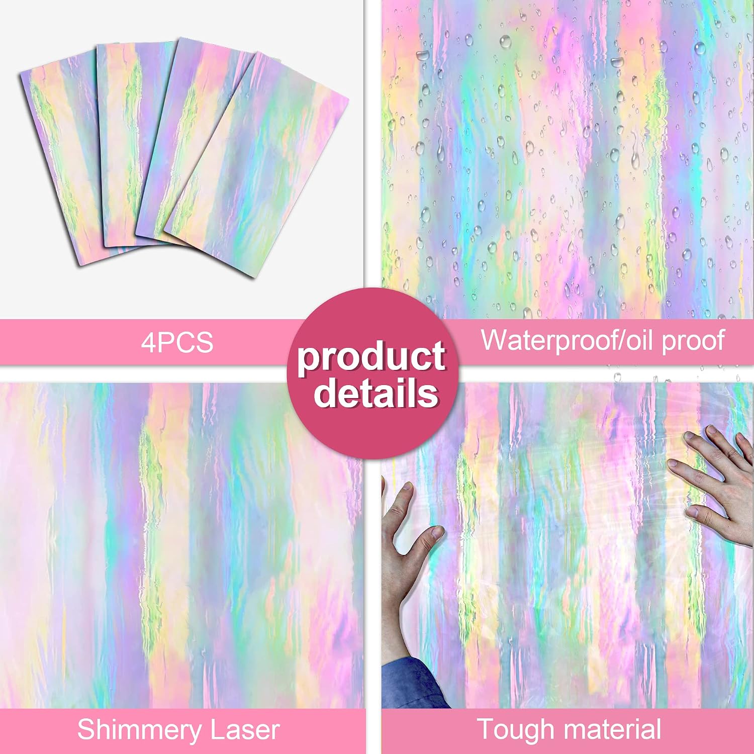 Disposable Iridescent Tablecloths, 4 Pack - Image 4