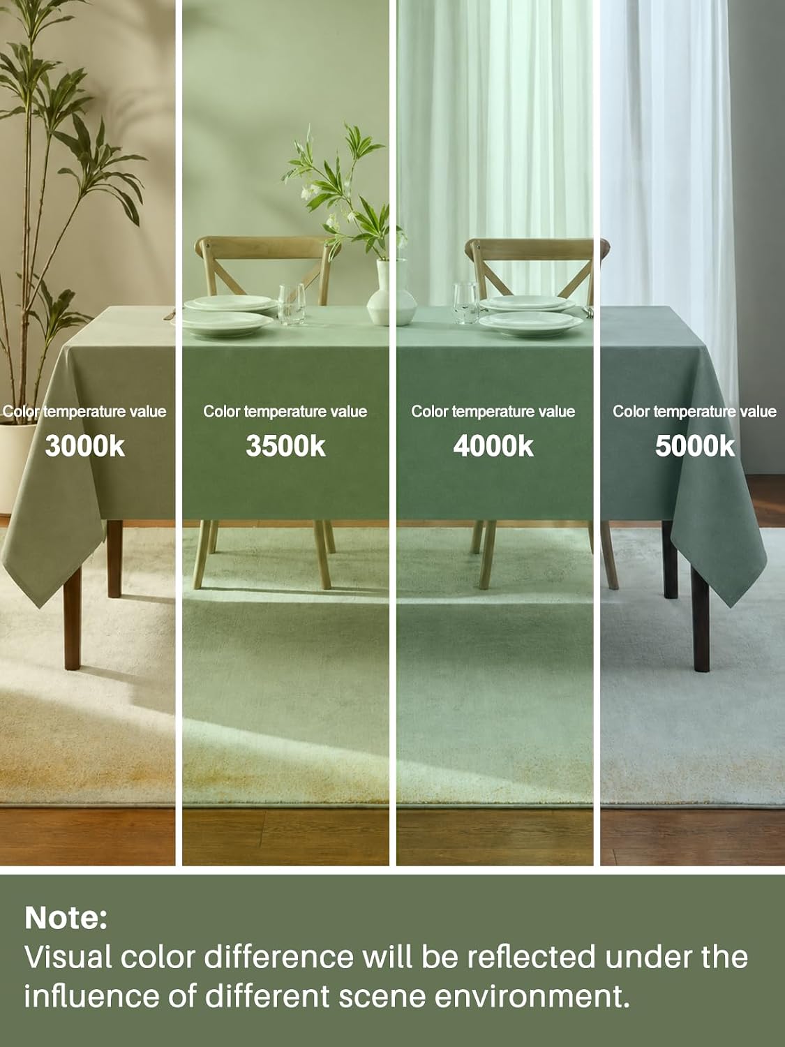 Sage Green Linen Tablecloth, 52 x 70 Inch - Image 5