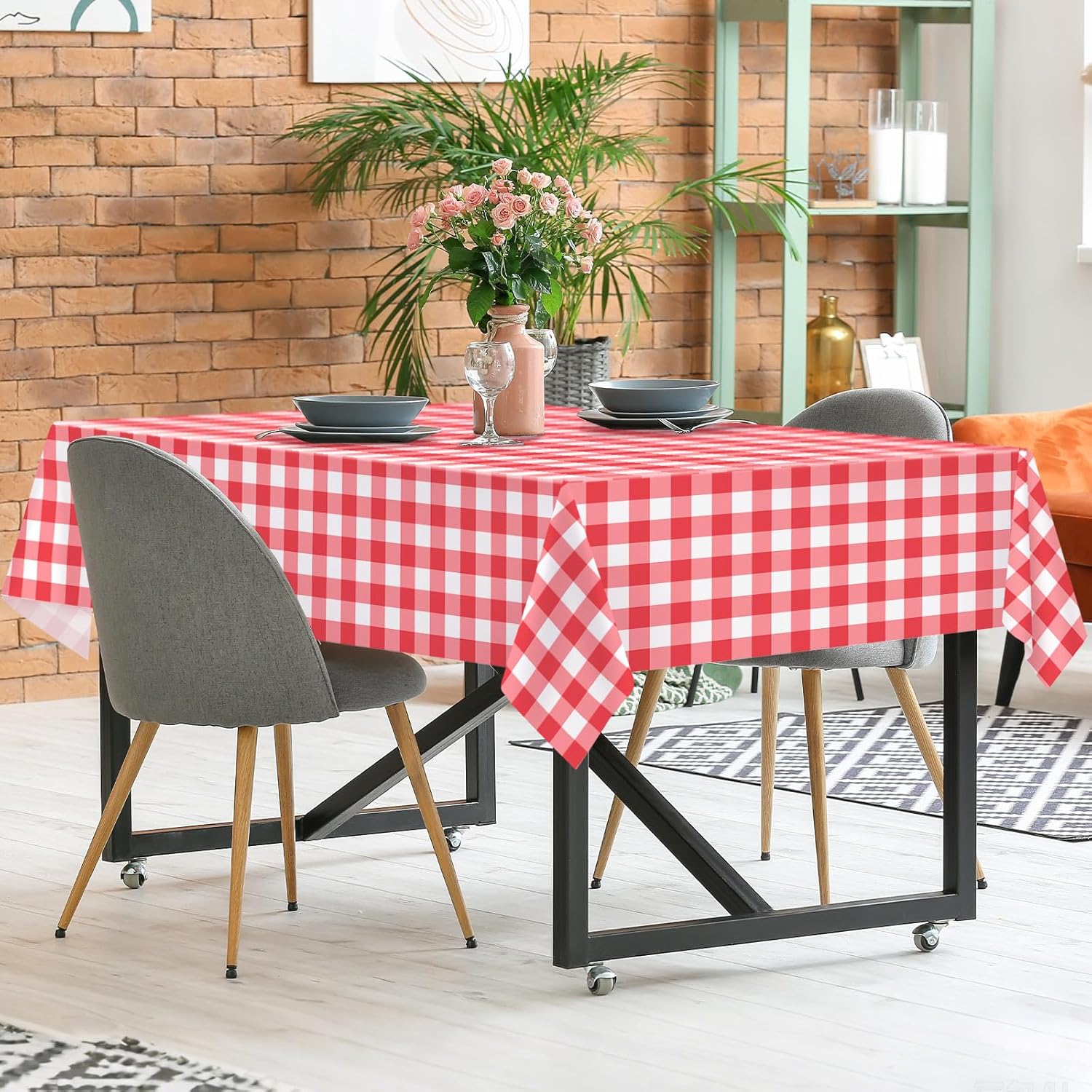 Red Gingham Tablecloth 2 Pack - Image 7